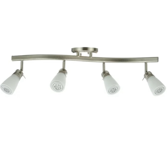 4-Light Traditional Track Lighting Set, Satin Nickel - Picture 9 of 14